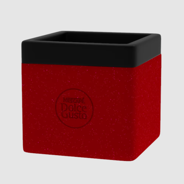 LIXEIRA VERMELHA SUSTENTÁVEL PARA CÁPSULAS - Image 3